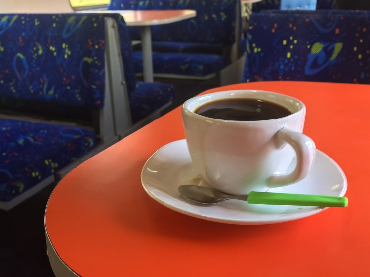 O delicioso café no trem